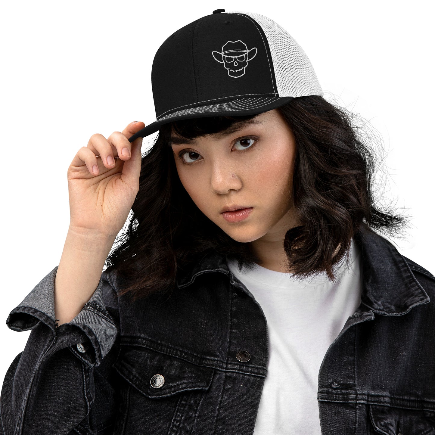 Western Skull Snapback Hat